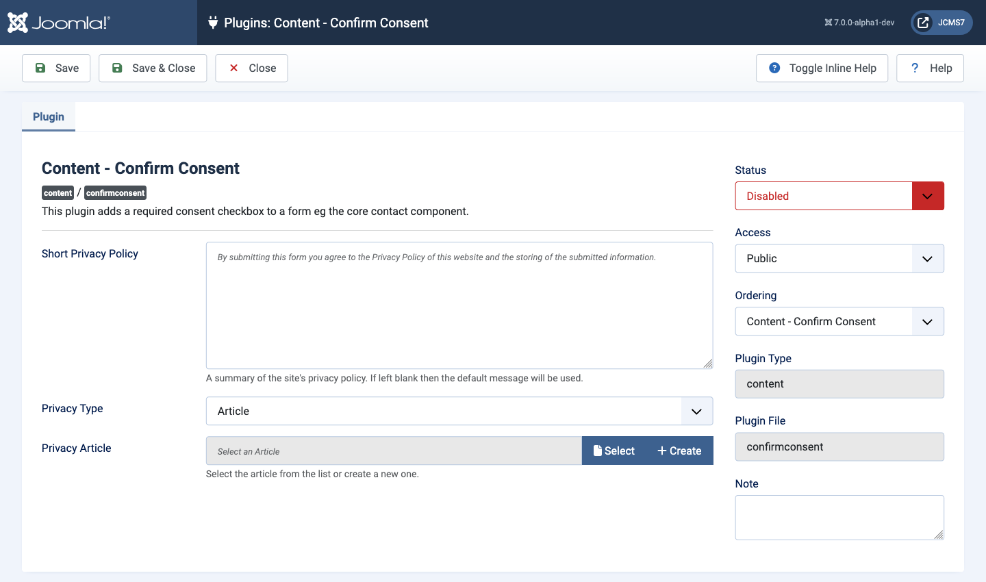 Content confirm consent plugin