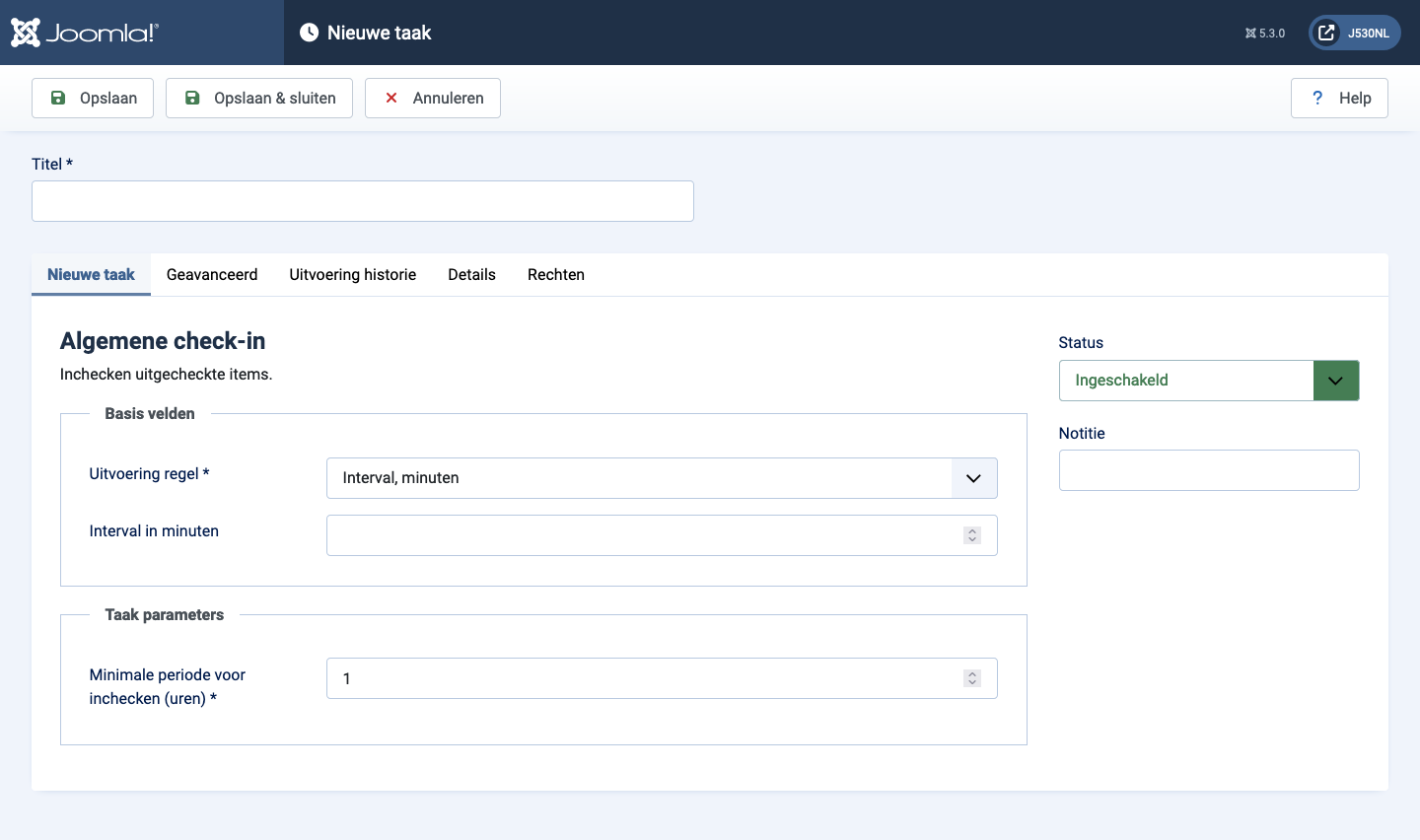 joomla update notification parameters
