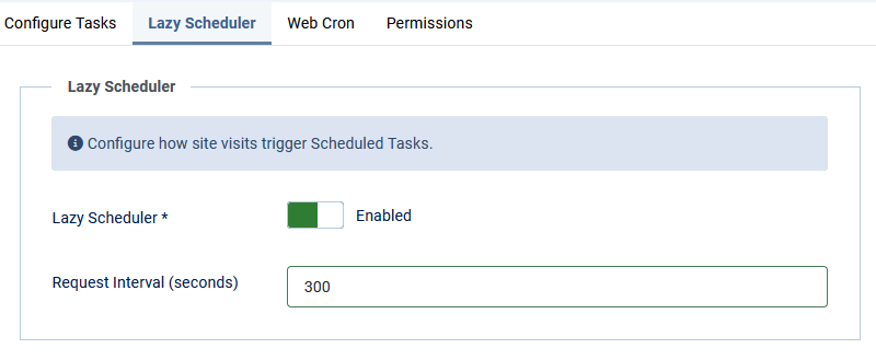 Screenshot options: Lazy Scheduler tab