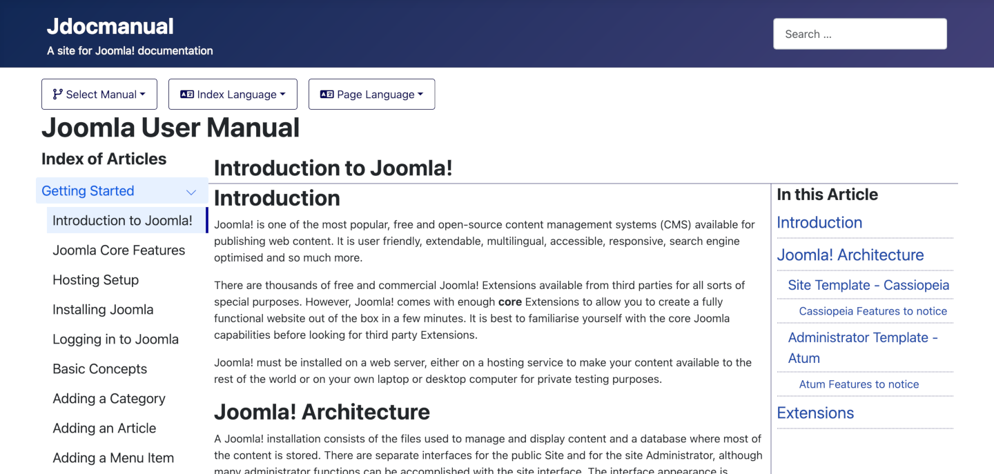 jdocmanual live site