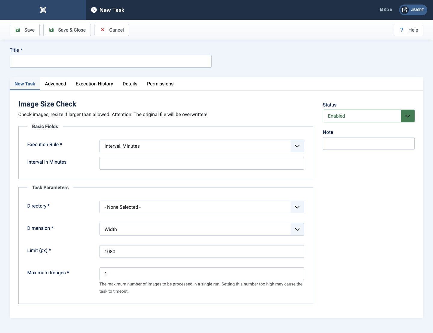joomla update notification parameters