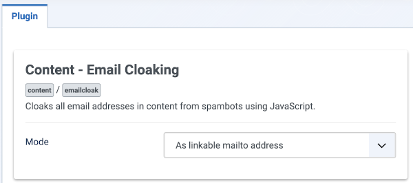 Content email cloaking plugin