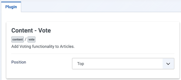 Content vote plugin