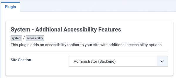 System additional accessibility features form