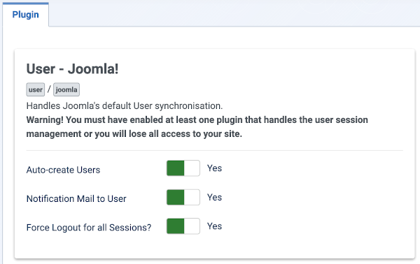 User joomla form