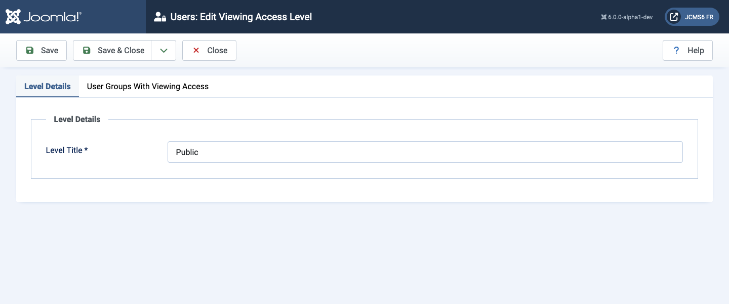 users viewing access levels