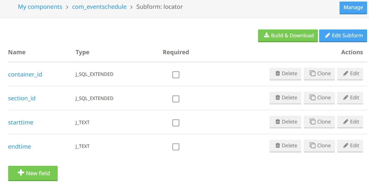 locator subform