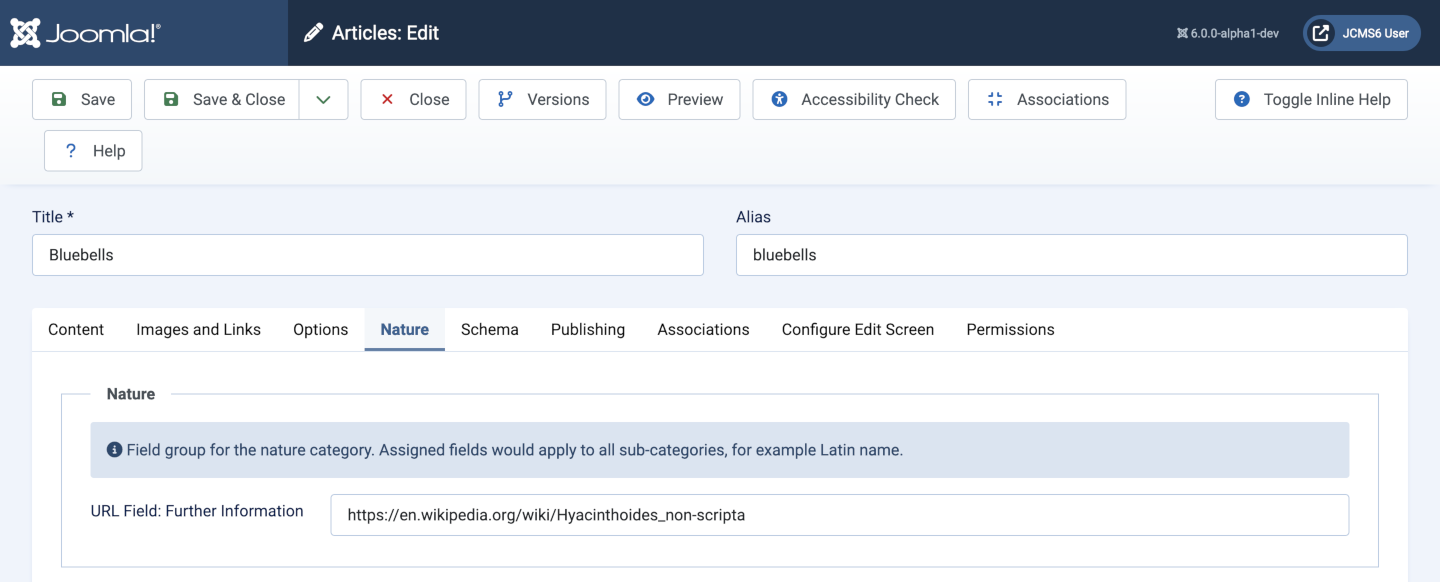 url field data entry