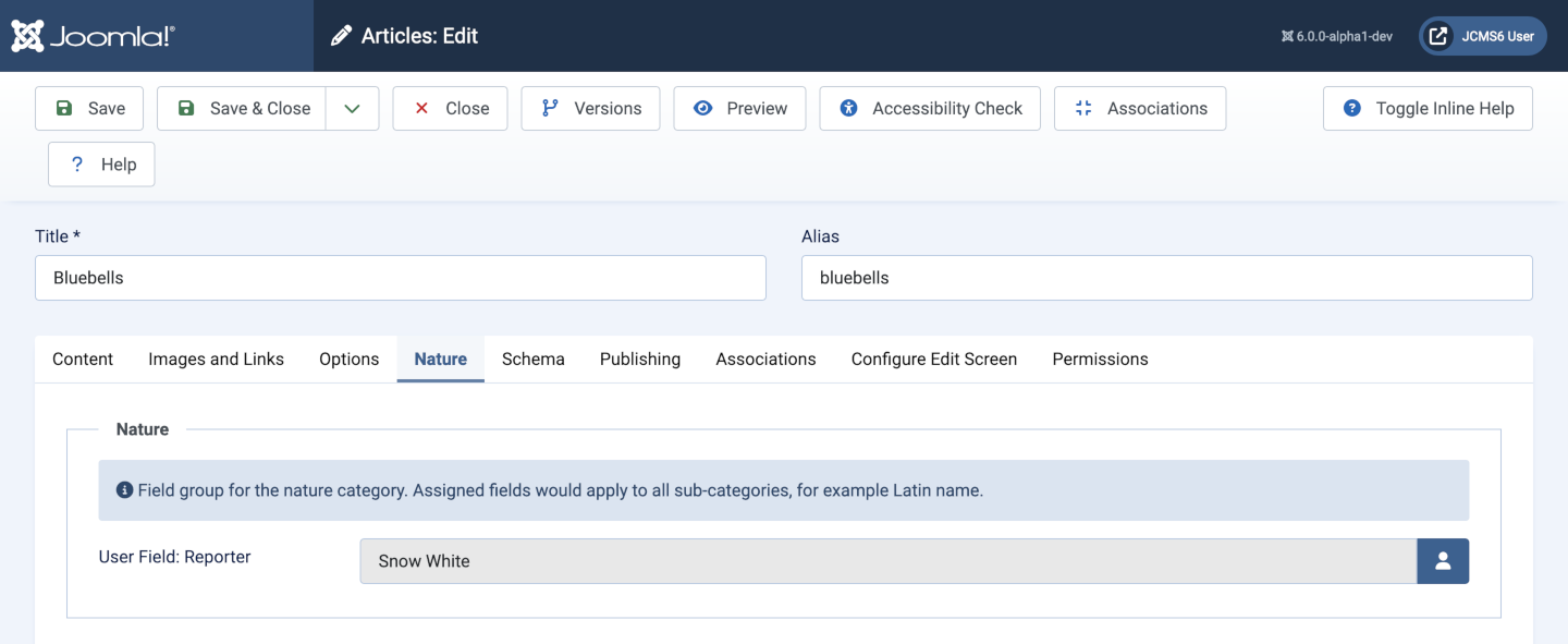 user field data entry