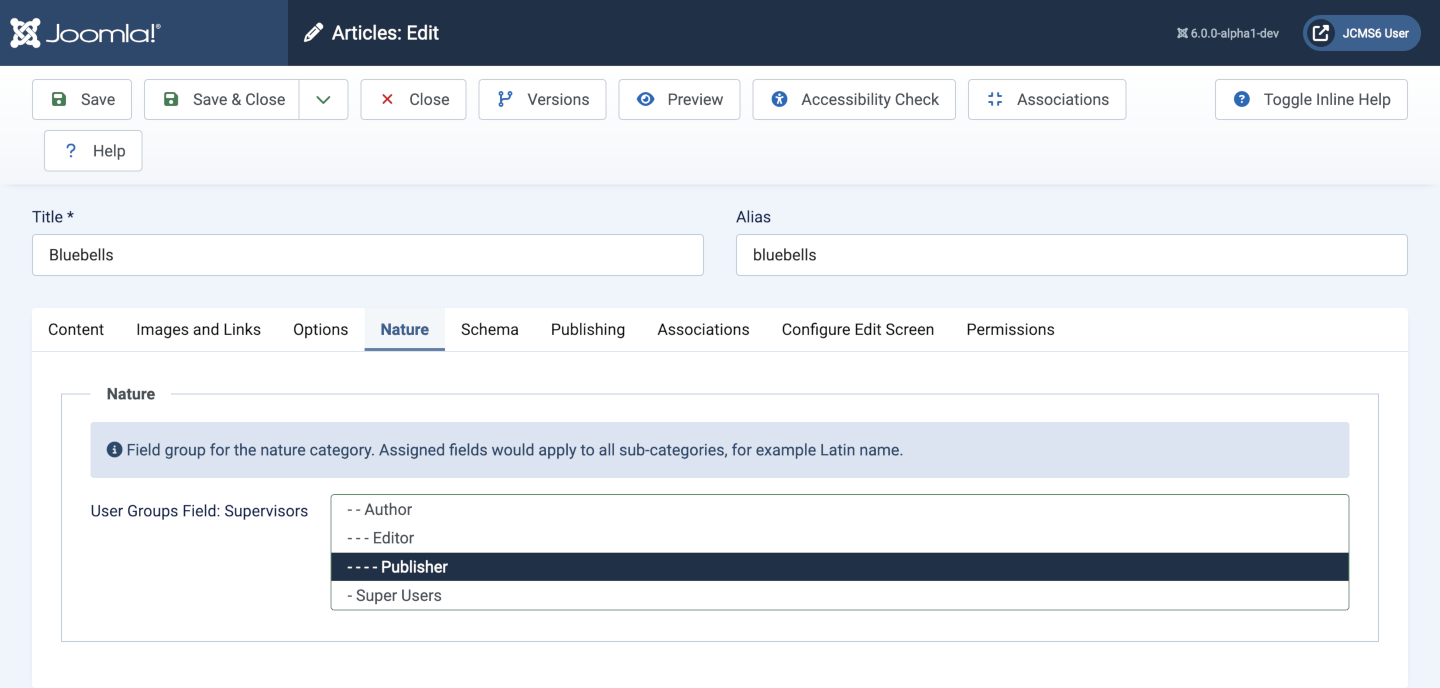 user groups field data entry