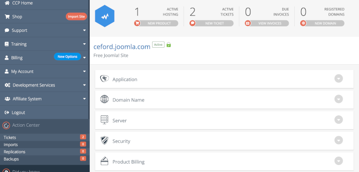 Launch Joomla cloud access cpp tools