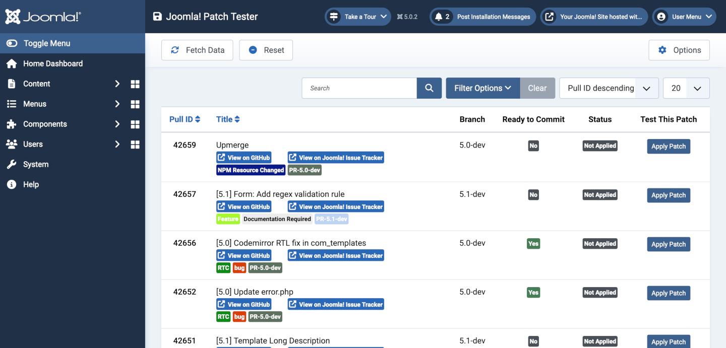 Launch Joomla cloud access cpp tools