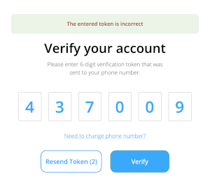 Launch Joomla verify account dialog