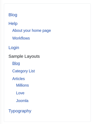result with template override - plain list without toggle buttons and functionality