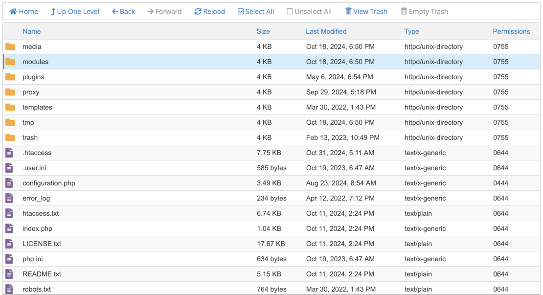 verifying permissions in cpanel