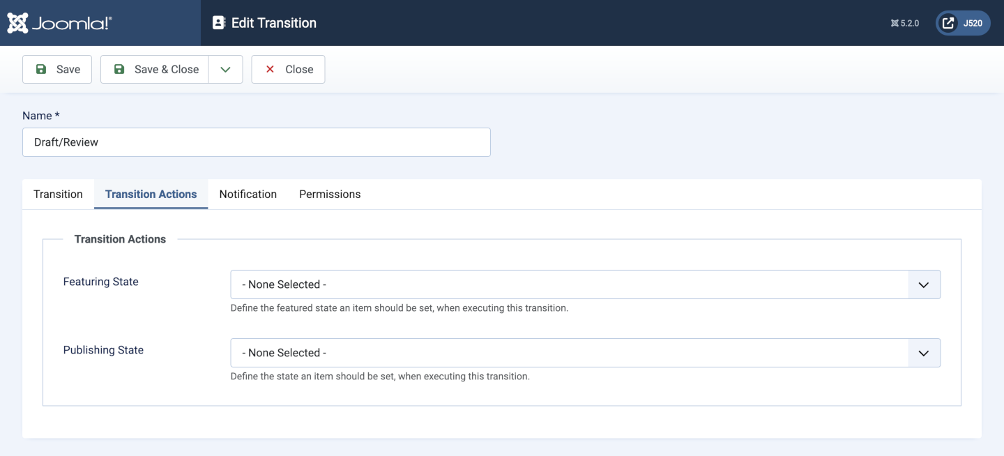 Workflows list