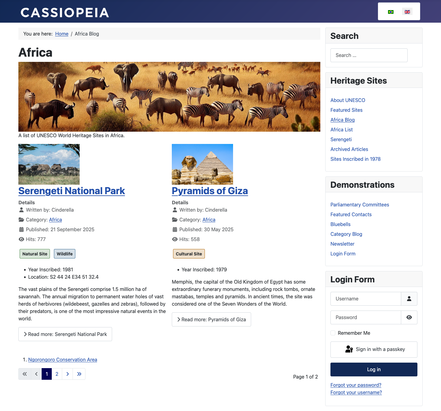 Mammals category blog page