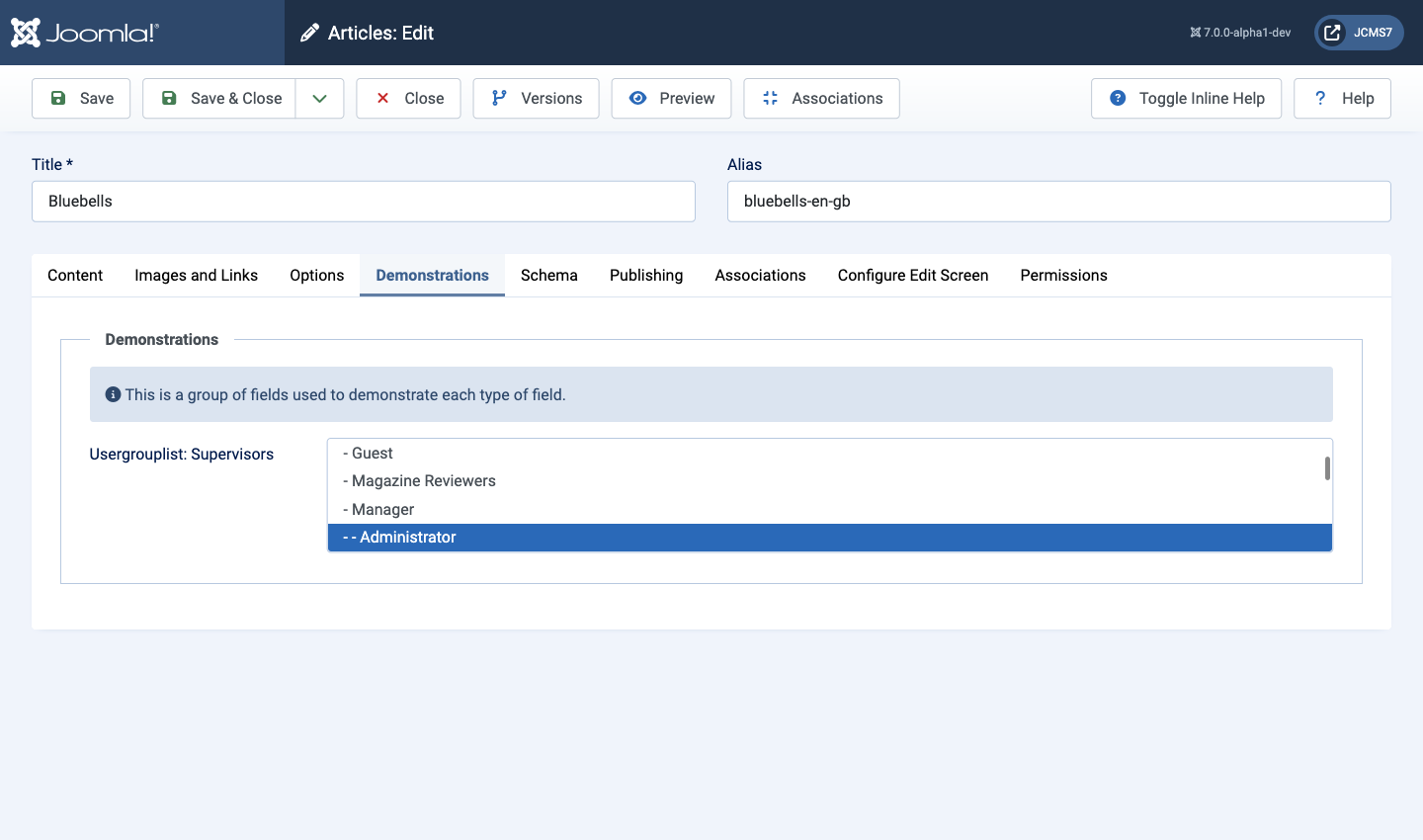 user groups field data entry