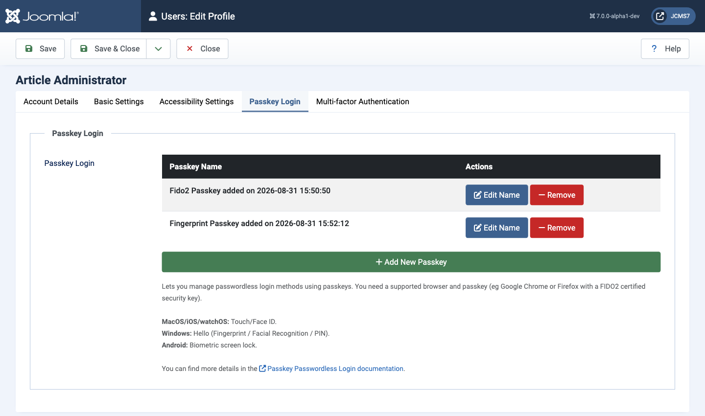 secure administrator login registered authenticator